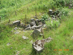 
Cwmsychan Red Ash Colliery upcast shaft engine base, June 2008